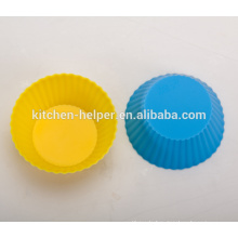 Wholesale Food Grade Heat Resistant Cake Baking DIY Tools Colorful Non-stick Flexible Silicone Cake Baking muffins cup molds